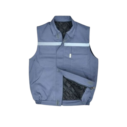 77 gabardin kapitoneli kislik yelek gri